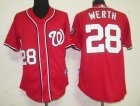 mlb Washington Nationals #28 Werth Red