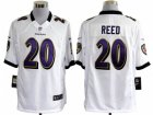 Nike baltimore ravens #20 reed white Game Jerseys