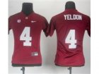 Ncaa Women Alabama Crimson Tide T.J Yeldon #4 Crimson 2012 SEC Red College Football Jerseys