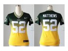 Nike women jerseys green bay packers #52 clay matthews green-yellow[Elite II drift fashion]