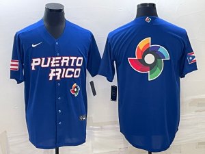 Men\'s Venezuela Blank Blue Nike 2023 World Baseball Classic Jersey