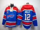 Nike jerseys Buffalo Bills #12 Jim Kelly Blue-red[pullover hooded sweatshirt]