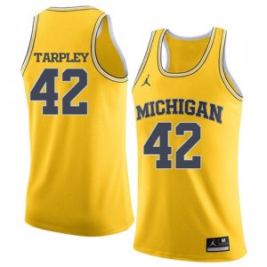 University of Michigan #42 Roy TARPLEY Yellow College Basketball Jersey