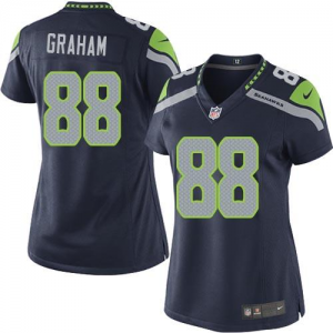 Women Nike Seattle Seahawks #88 Jimmy Graham blue jerseys