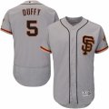Mens Majestic San Francisco Giants #5 Matt Duffy Gray Flexbase Authentic Collection MLB Jersey