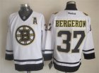 NHL Boston Bruins #37 Patrice Bergeron White Fashion Stitched Jerseys