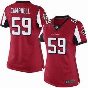 Women\'s Nike Atlanta Falcons #59 De\'Vondre Campbell Limited Red Team Color NFL Jersey