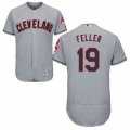 Men's Majestic Cleveland Indians #19 Bob Feller Grey Flexbase Authentic Collection MLB Jersey