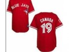 MLB Toronto Blue Jays #19 canada red jerseys