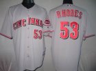 mlb cincinnati reds #53 rhodes grey