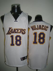 nba los angeles lakers #18 vujacic white