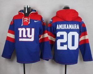 Nike New York Giants #20 Prince Amukamara Royal Blue Player Pullover NFL Hoodie