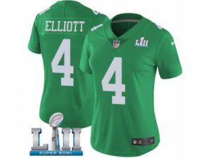 Women Nike Philadelphia Eagles #4 Jake Elliott Limited Green Rush Vapor Untouchable Super Bowl LII NFL Jersey