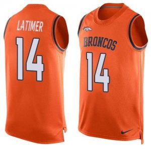 Nike Denver Broncos #14 Cody Latimer Orange Team Color Men Stitched NFL Limited Tank Top Jersey