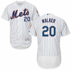 Men\'s Majestic New York Mets #20 Neil Walker White Flexbase Authentic Collection MLB Jersey