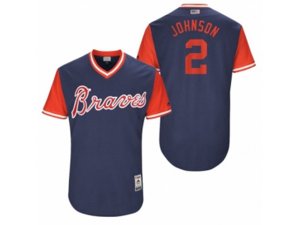 2017 Little League World Series Braves Micah Johnson #2 Johnson Navy Jersey