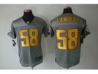 Nike NFL pittsburgh steelers #58 lambert grey jerseys[Elite shadow]