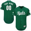 Cincinnati Reds Green Celtic Mens Customized Flexbase Jersey