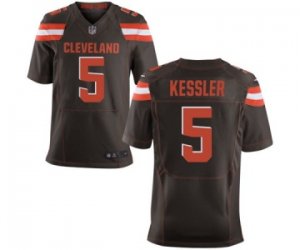 Men\'s Nike Cleveland Browns #5 Cody Kessler Elite Brown Team Color NFL Jersey