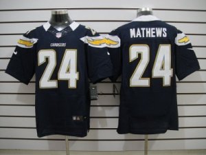 Nike San Diego Chargers #24 Mathews Dk.Blue Elite Jerseys