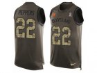 Mens Nike Cleveland Browns #22 Jabrill Peppers Limited Green Salute to Service Tank Top NFL Jersey