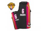 nba miami heat #6 james black-orange[2013 finals]