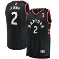 Raptors #2 Kawhi Leonard Black 2019 NBA Finals Champions Swingman Jersey