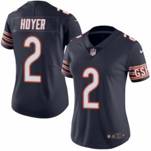 Women\'s Nike Chicago Bears #2 Brian Hoyer Limited Navy Blue Rush NFL Jersey