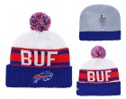 Bills Fresh Logo Blue Pom Knit Ha t YD