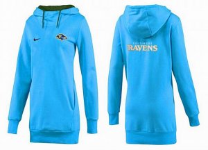 Women Baltimore Ravens Logo Pullover Hoodie-094