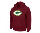 Green Bay Packers Logo Pullover Hoodie RED