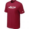 Nike New York Jets Sideline Legend Authentic Font T-Shirt Red