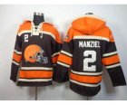 nike nfl jerseys cleveland browns #2 manziel brown-orange[pullover hooded sweatshirt]