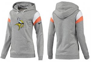 Women Minnesota Vikings Logo Pullover Hoodie-032