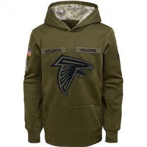 Atlanta Falcons Nike Youth Salute to Service Pullover Performance Hoodie Green