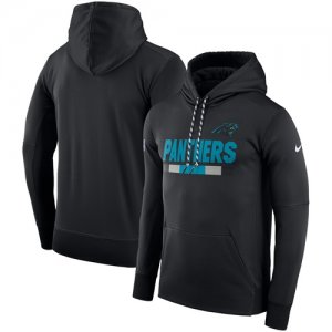 Men\'s Carolina Panthers Nike Black Sideline Team Name Performance Pullover Hoodie