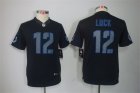 Nike Colts #12 Andrew Luck Black Youth Impact Limited Jersey