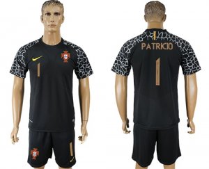 Portugal 1 PATRICIO Black Goalkeeper 2018 FIFA World Cup Soccer Jersey