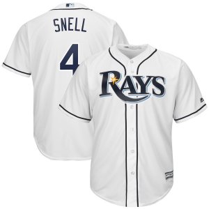Rays #4 Blake Snell White Cool Base Jersey