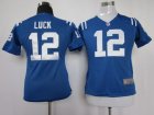 women nike indianapolis colts #12 luck blue jersey