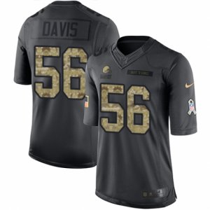 Men\'s Nike Cleveland Browns #56 DeMario Davis Limited Black 2016 Salute to Service NFL Jersey