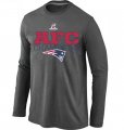 Nike New England Patriots Long Sleeve T-Shirt Light Dark grey