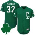 2016 Men Pittsburgh Pirates #37 Odubel Herrera St. Patricks Day Green Celtic Flexbase Authentic Collection Jersey