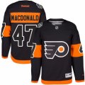 Mens Reebok Philadelphia Flyers #47 Andrew MacDonald Authentic Black 2017 Stadium Series NHL Jersey