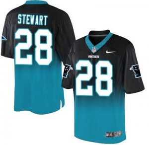 Nike Carolina Panthers #28 Jonathan Stewart BlackBlue Men Stitched NFL Elite Fadeaway Fashion Jersey