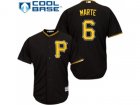 Youth Pittsburgh Pirates #6 Starling Marte Black Cool Base Stitched MLB Jersey