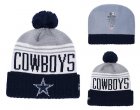 Cowboys Gray Navy Team Pride Cufffed Pom Knit Hat YD