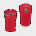 American League #9 Tommy La Stella Red Youth 2019 MLB All-Star Game Workout Player Jersey