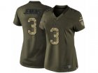 Women Nike Los Angeles Chargers #3 Rayshawn Jenkins Limited Green Salute to Service NFL Jersey