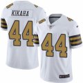 Mens Nike New Orleans Saints #44 Hau'oli Kikaha Limited White Rush NFL Jersey